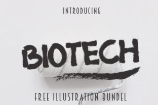 Biotech: A Hand-Painted Typeface with Raw, Bold Charm