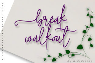 Break Walkout: A Classy Signature Typeface with Swashes