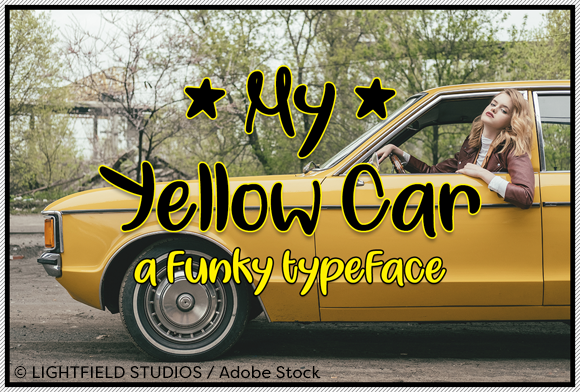 My Yellow Car: A Whimsical Handlettering Typeface with Personality